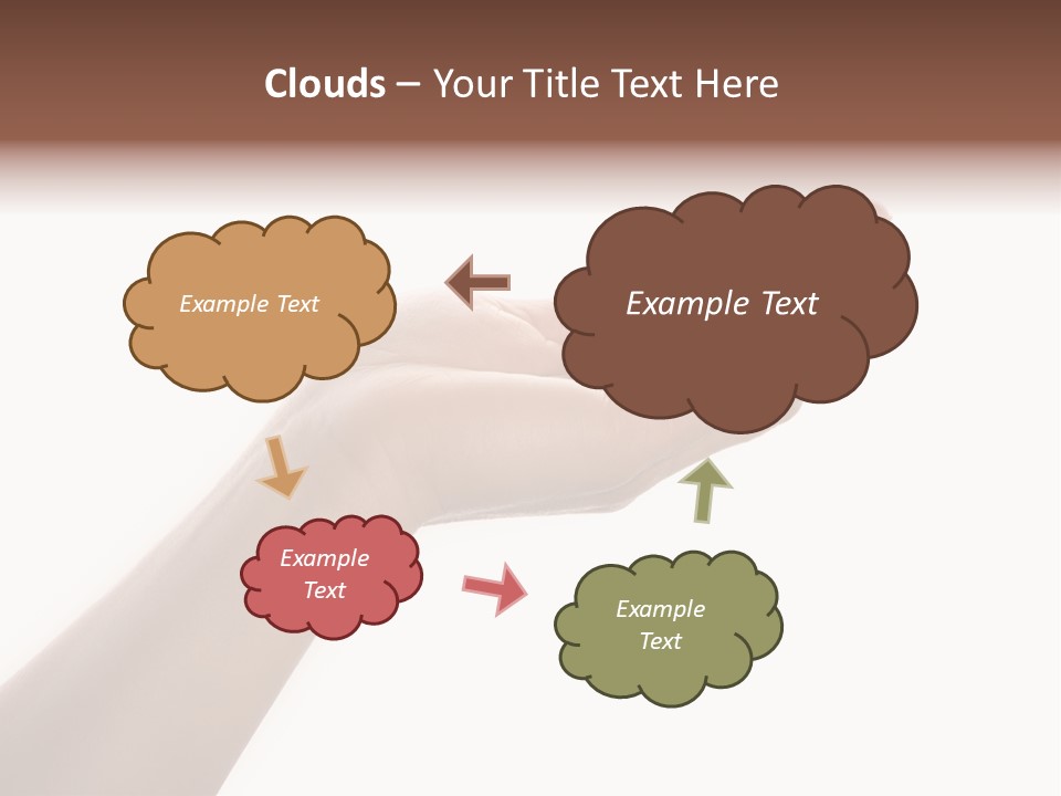 An Open Palm In Gesture Of Pleading Or Requesting, Isolated On White. PowerPoint Template