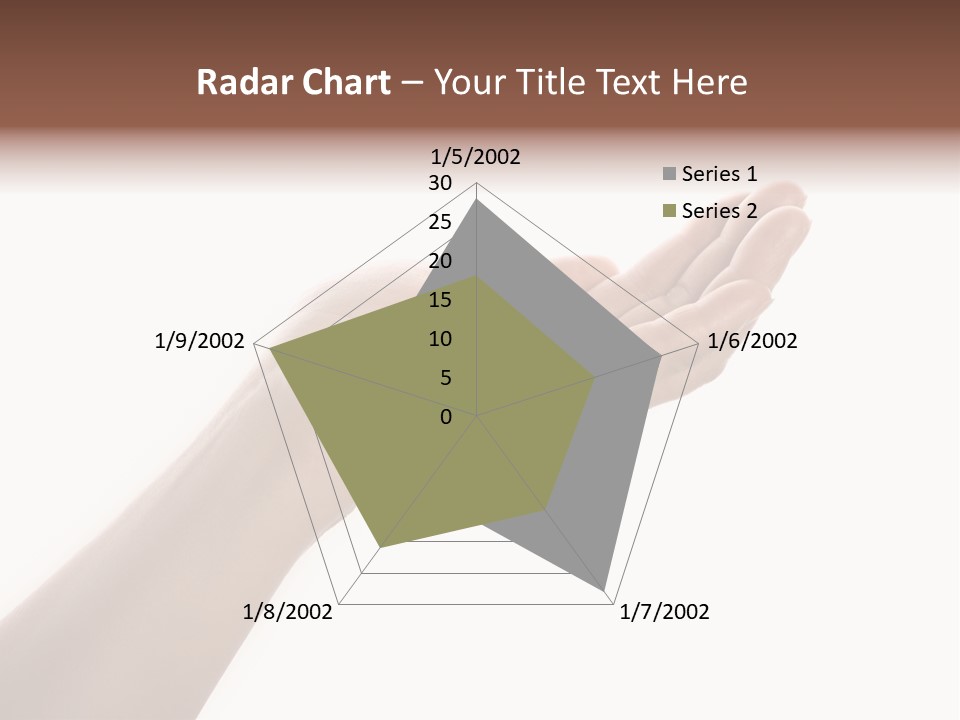 An Open Palm In Gesture Of Pleading Or Requesting, Isolated On White. PowerPoint Template