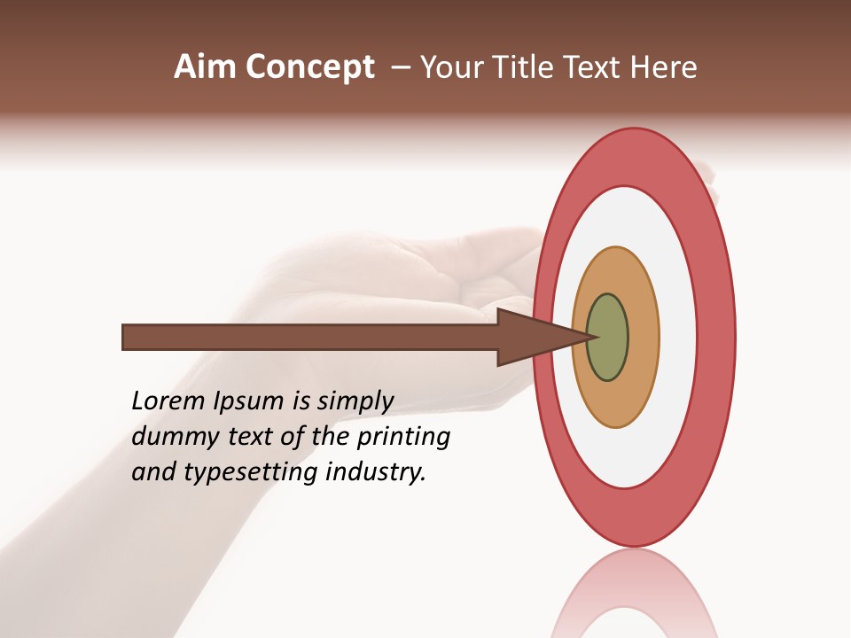 An Open Palm In Gesture Of Pleading Or Requesting, Isolated On White. PowerPoint Template