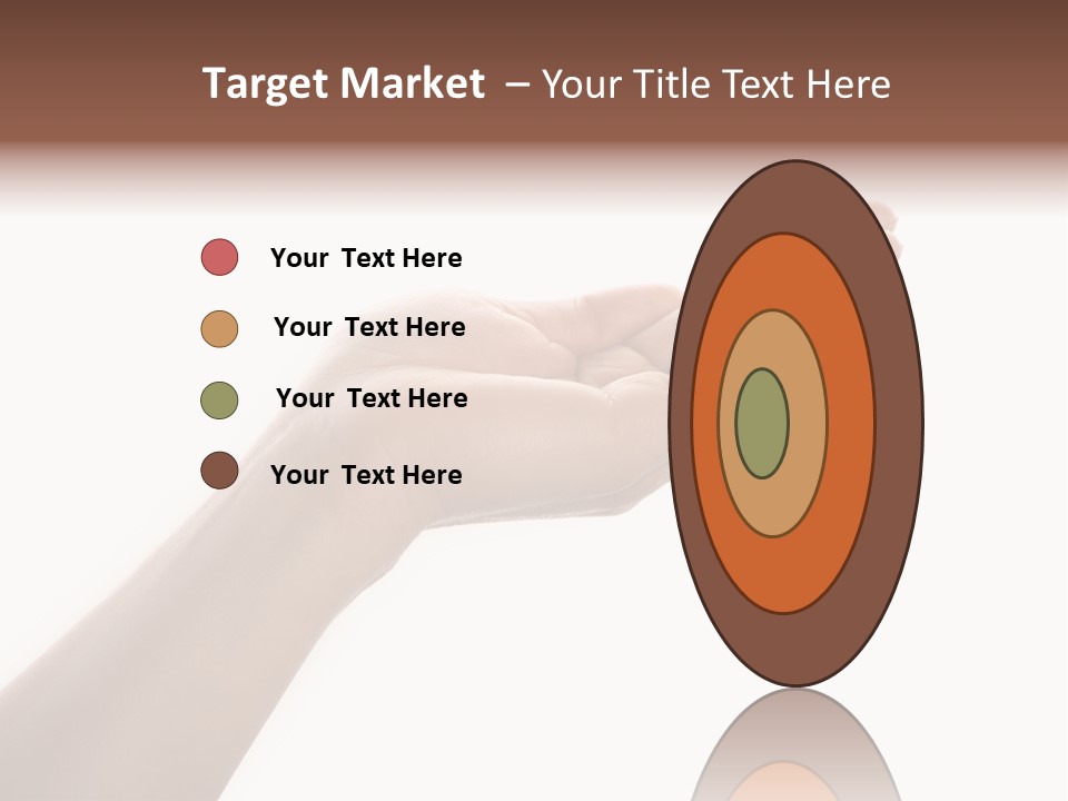 An Open Palm In Gesture Of Pleading Or Requesting, Isolated On White. PowerPoint Template