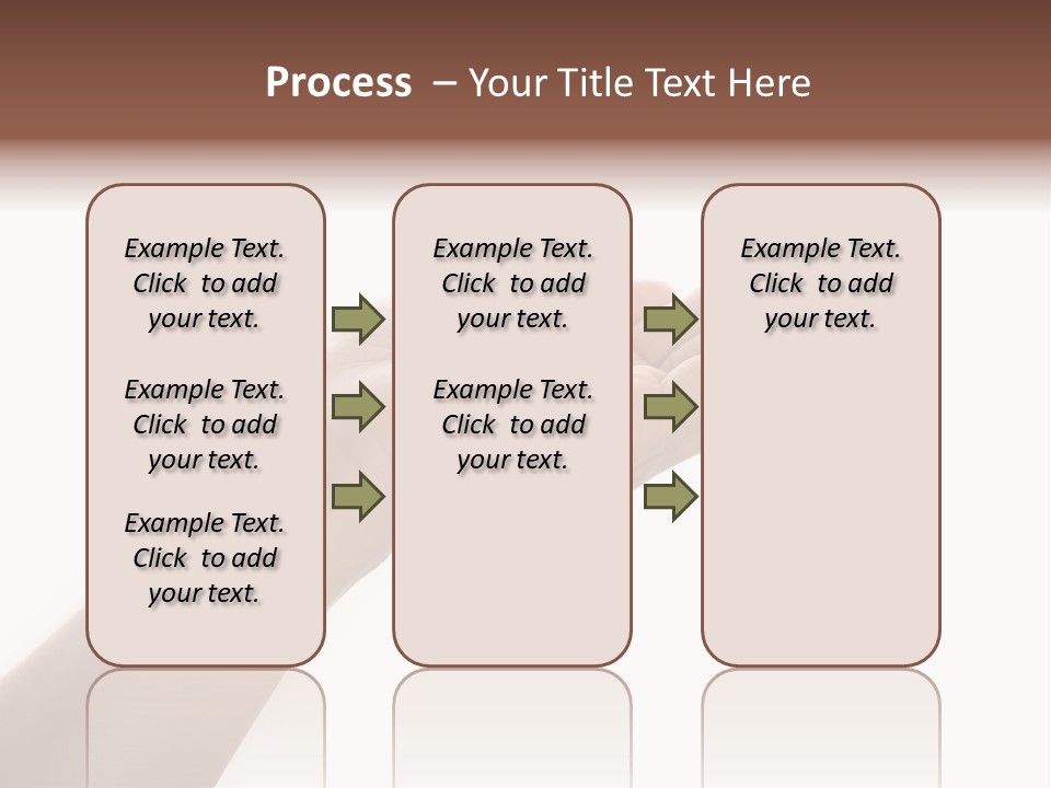 An Open Palm In Gesture Of Pleading Or Requesting, Isolated On White. PowerPoint Template