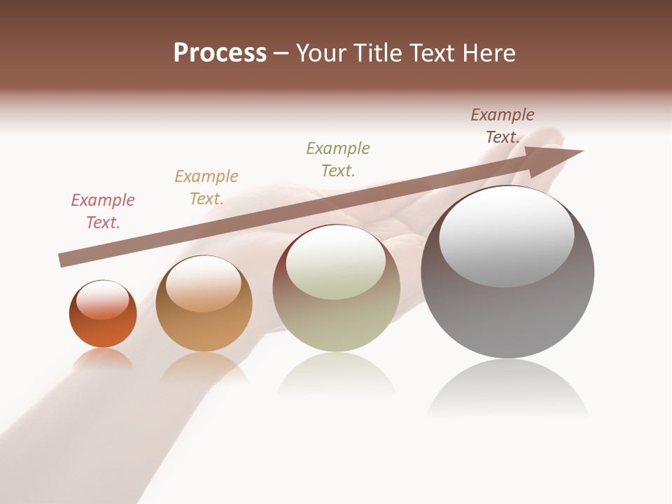 An Open Palm In Gesture Of Pleading Or Requesting, Isolated On White. PowerPoint Template