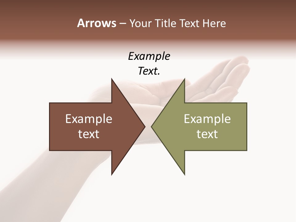 An Open Palm In Gesture Of Pleading Or Requesting, Isolated On White. PowerPoint Template