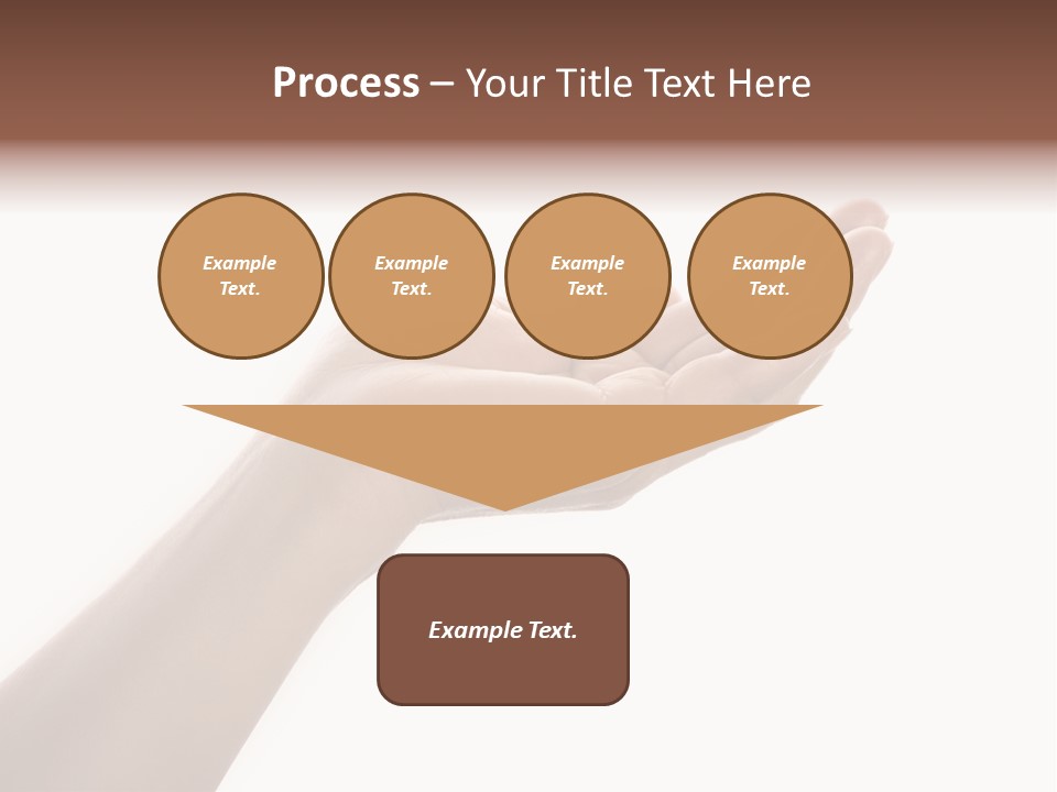 An Open Palm In Gesture Of Pleading Or Requesting, Isolated On White. PowerPoint Template