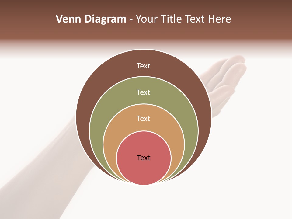 An Open Palm In Gesture Of Pleading Or Requesting, Isolated On White. PowerPoint Template