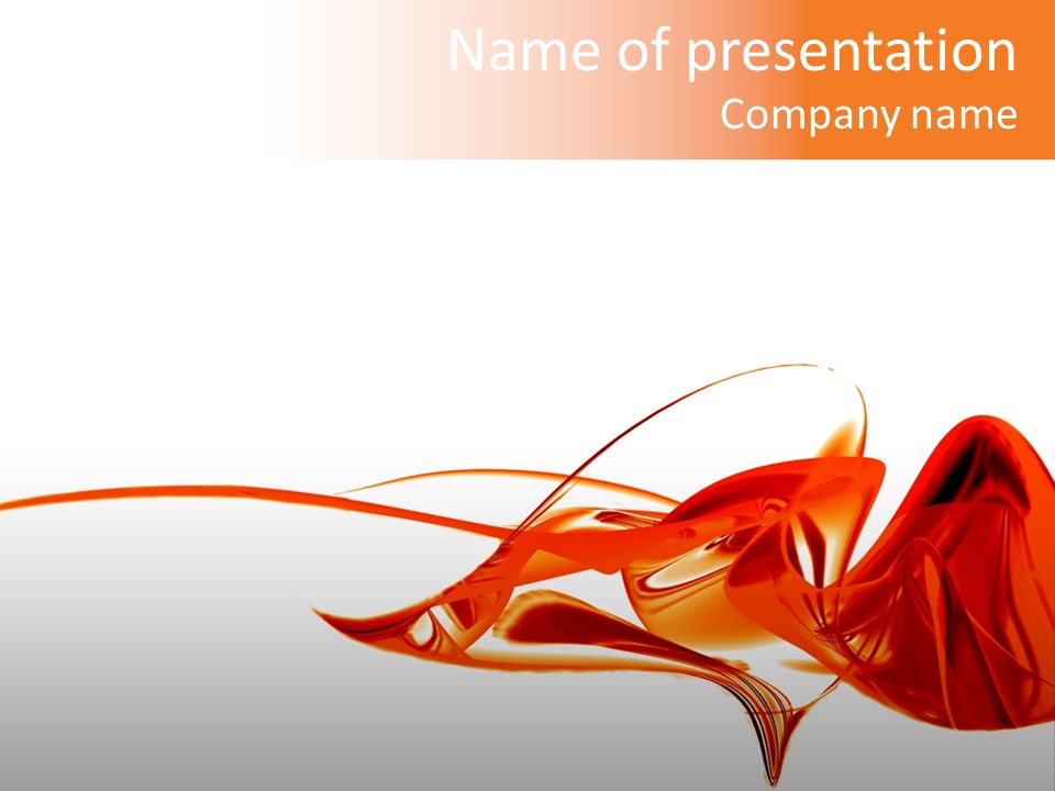 A Red Abstract Design With A White Background PowerPoint Template