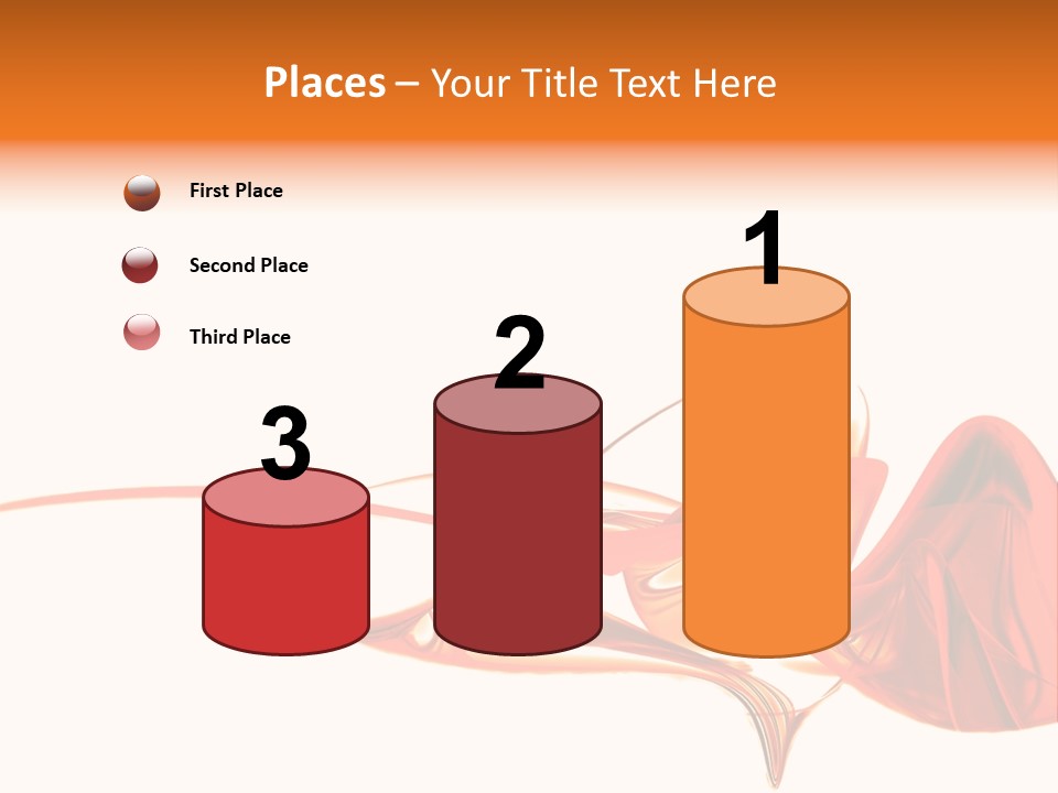 A Red Abstract Design With A White Background PowerPoint Template