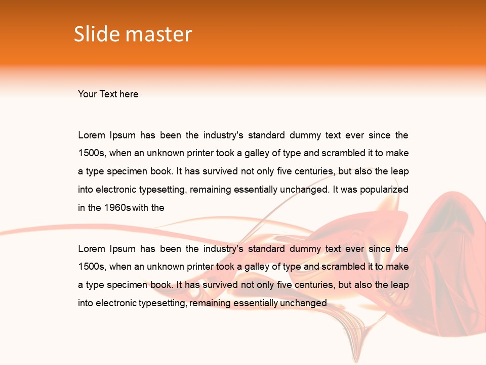 A Red Abstract Design With A White Background PowerPoint Template