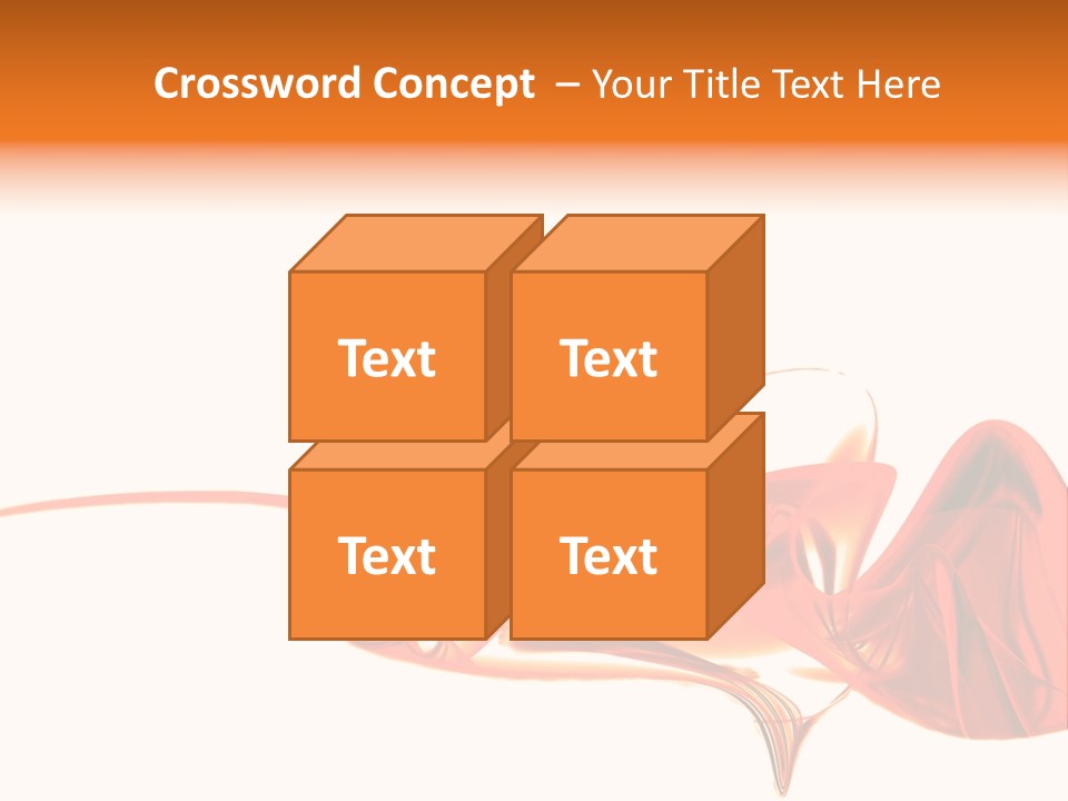 A Red Abstract Design With A White Background PowerPoint Template