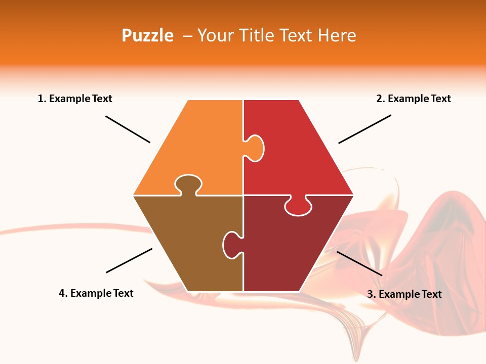 A Red Abstract Design With A White Background PowerPoint Template