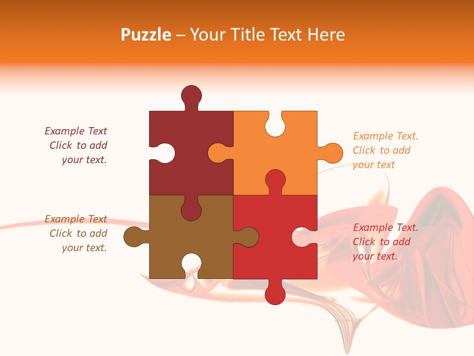 A Red Abstract Design With A White Background PowerPoint Template