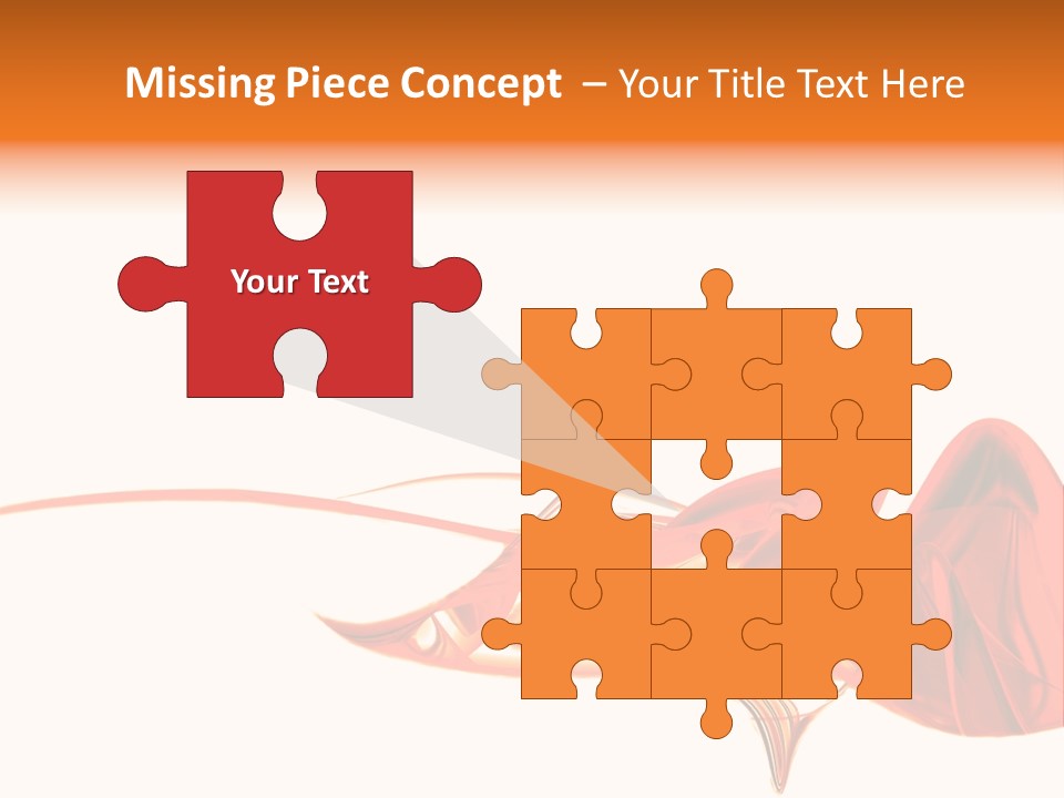 A Red Abstract Design With A White Background PowerPoint Template