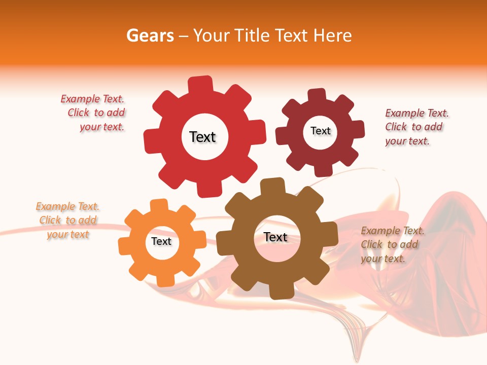 A Red Abstract Design With A White Background PowerPoint Template