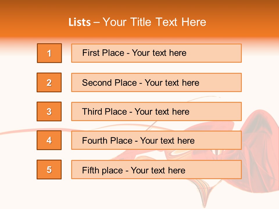 A Red Abstract Design With A White Background PowerPoint Template