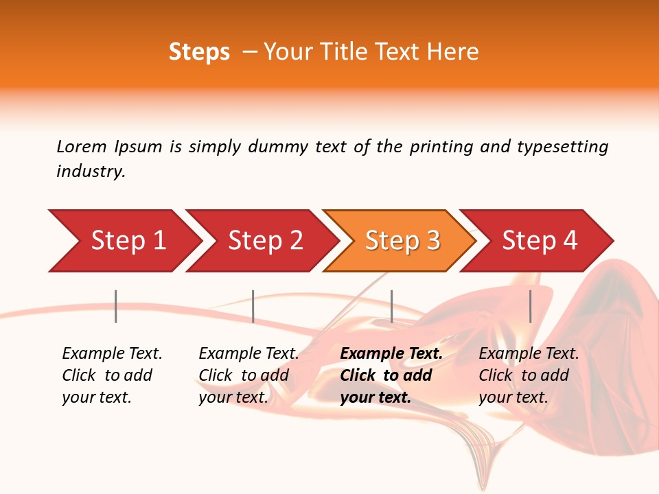 A Red Abstract Design With A White Background PowerPoint Template