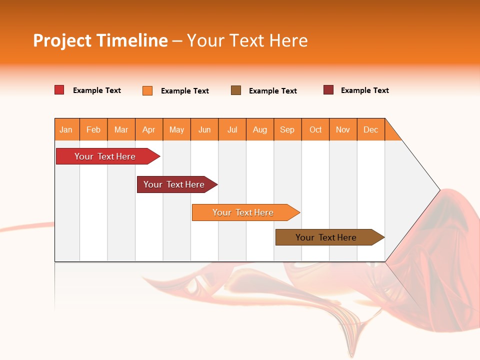 A Red Abstract Design With A White Background PowerPoint Template