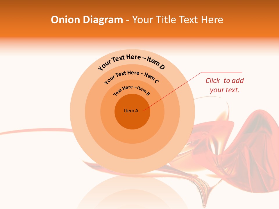 A Red Abstract Design With A White Background PowerPoint Template