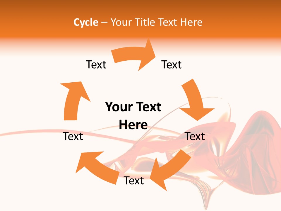 A Red Abstract Design With A White Background PowerPoint Template