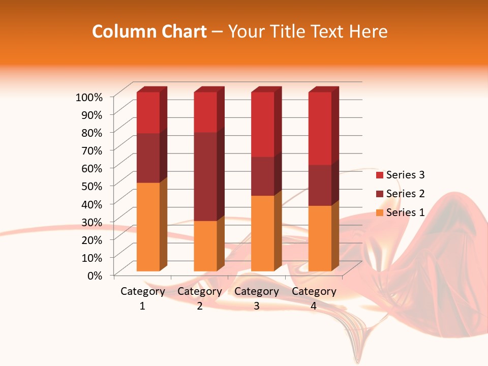 A Red Abstract Design With A White Background PowerPoint Template