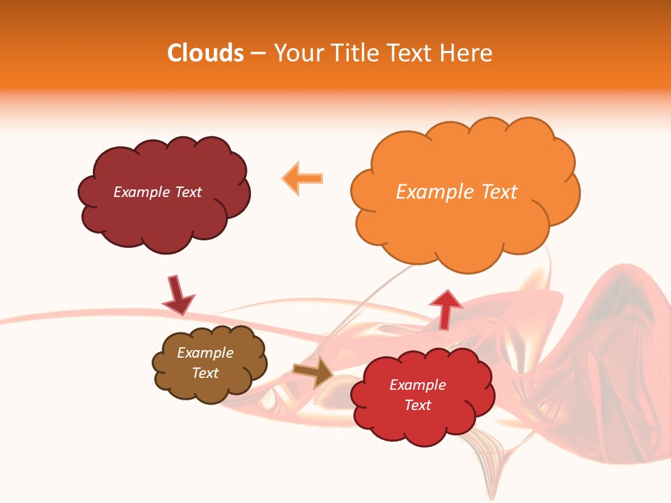 A Red Abstract Design With A White Background PowerPoint Template