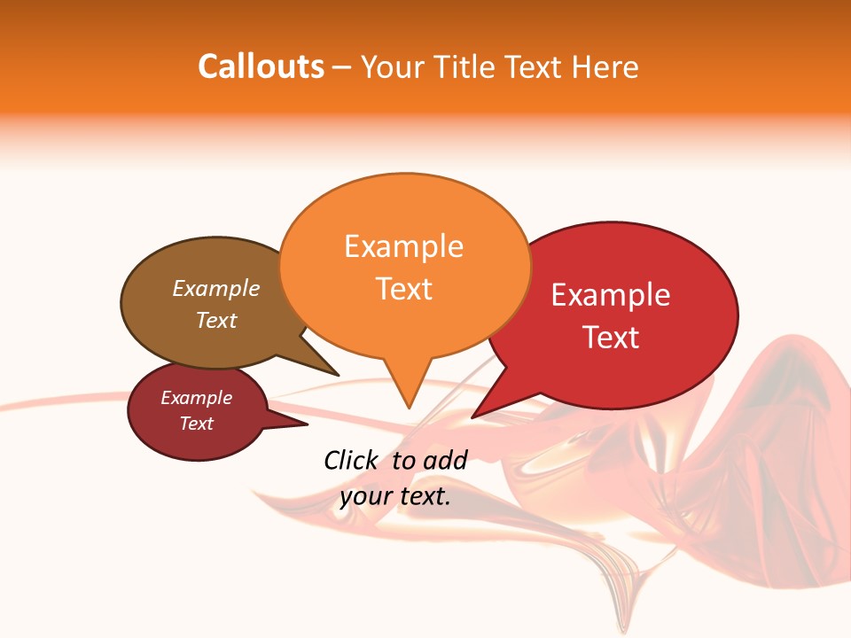 A Red Abstract Design With A White Background PowerPoint Template