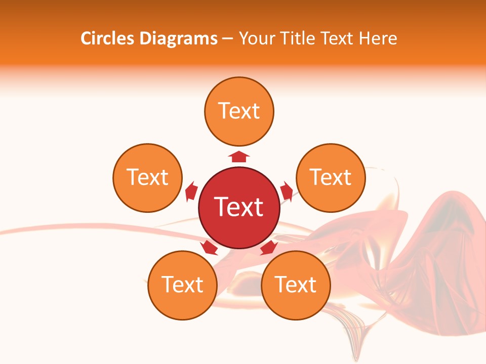 A Red Abstract Design With A White Background PowerPoint Template