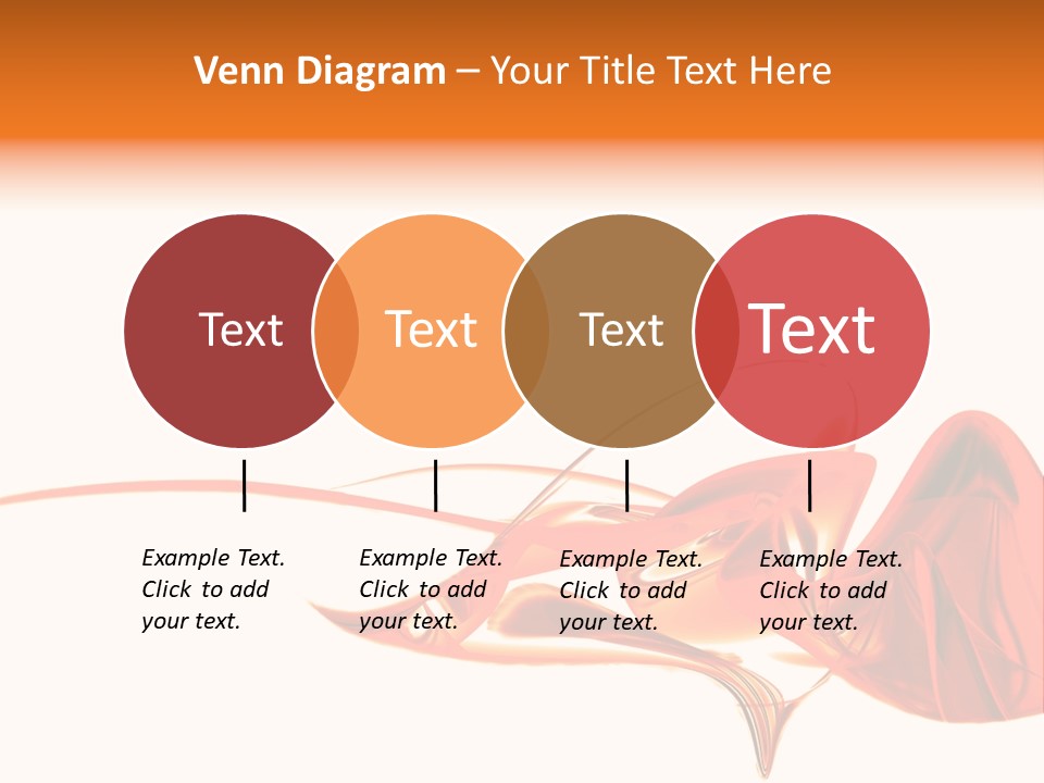 A Red Abstract Design With A White Background PowerPoint Template