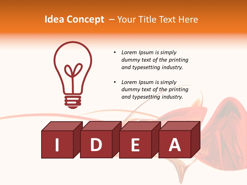 A Red Abstract Design With A White Background PowerPoint Template