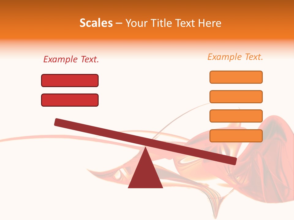 A Red Abstract Design With A White Background PowerPoint Template