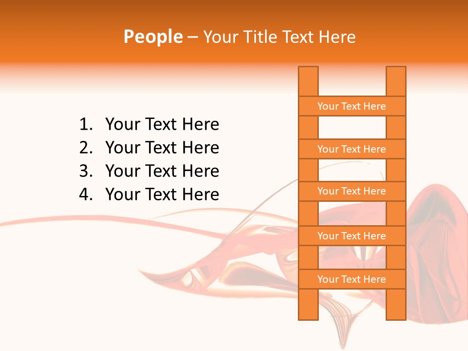 A Red Abstract Design With A White Background PowerPoint Template