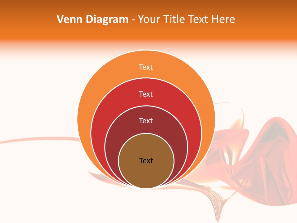A Red Abstract Design With A White Background PowerPoint Template