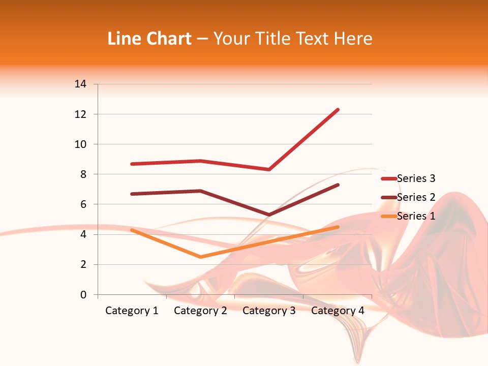 A Red Abstract Design With A White Background PowerPoint Template
