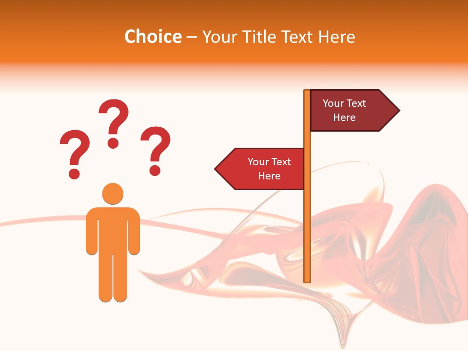 A Red Abstract Design With A White Background PowerPoint Template