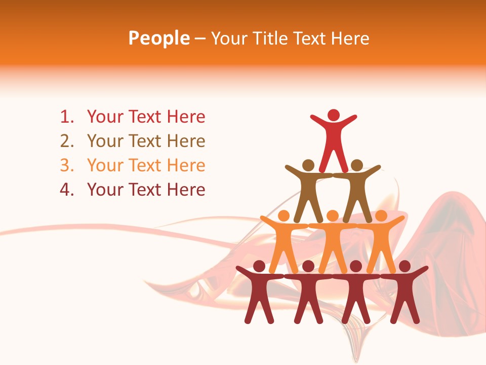 A Red Abstract Design With A White Background PowerPoint Template