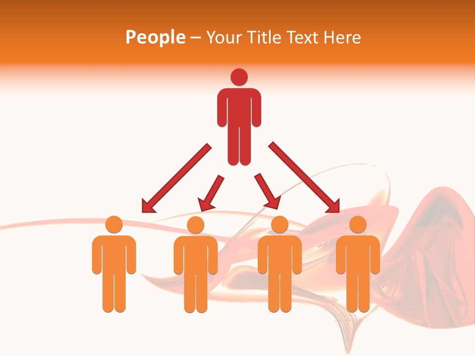 A Red Abstract Design With A White Background PowerPoint Template