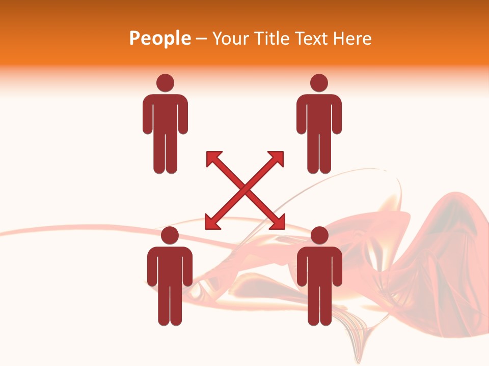 A Red Abstract Design With A White Background PowerPoint Template