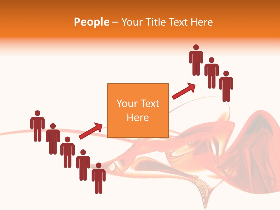 A Red Abstract Design With A White Background PowerPoint Template