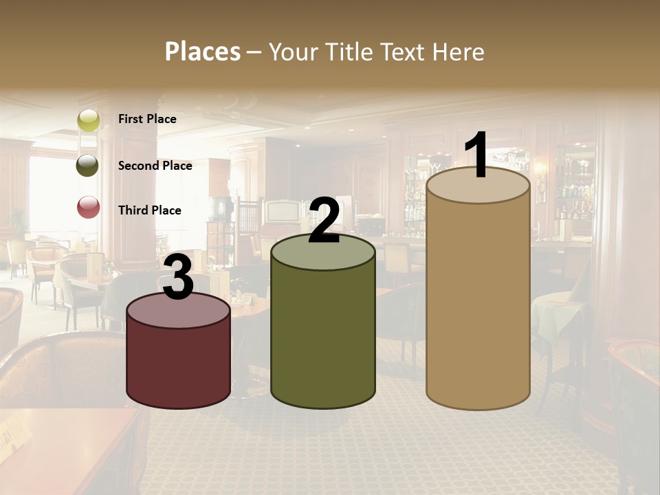 Elegant And Luxurious Restaurant/Bar Interior PowerPoint Template