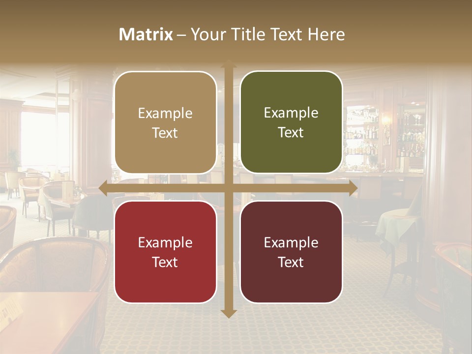 Elegant And Luxurious Restaurant/Bar Interior PowerPoint Template