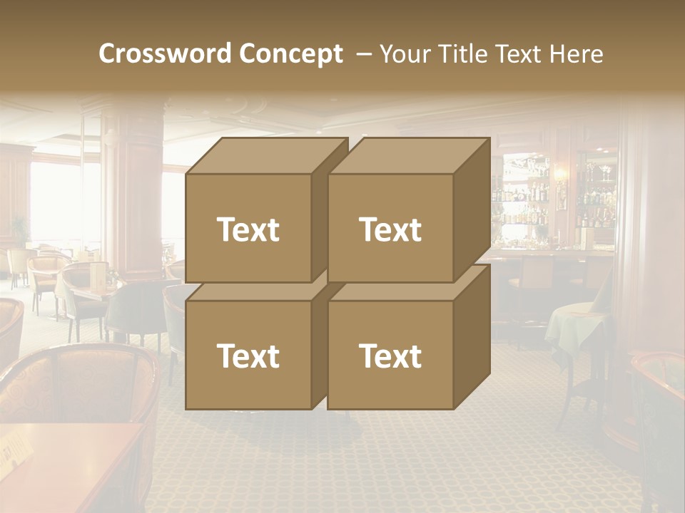 Elegant And Luxurious Restaurant/Bar Interior PowerPoint Template
