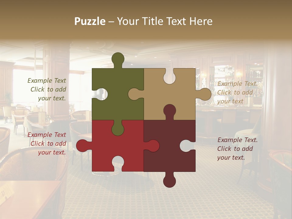 Elegant And Luxurious Restaurant/Bar Interior PowerPoint Template