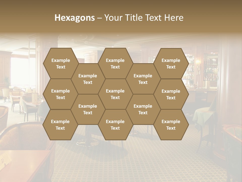 Elegant And Luxurious Restaurant/Bar Interior PowerPoint Template