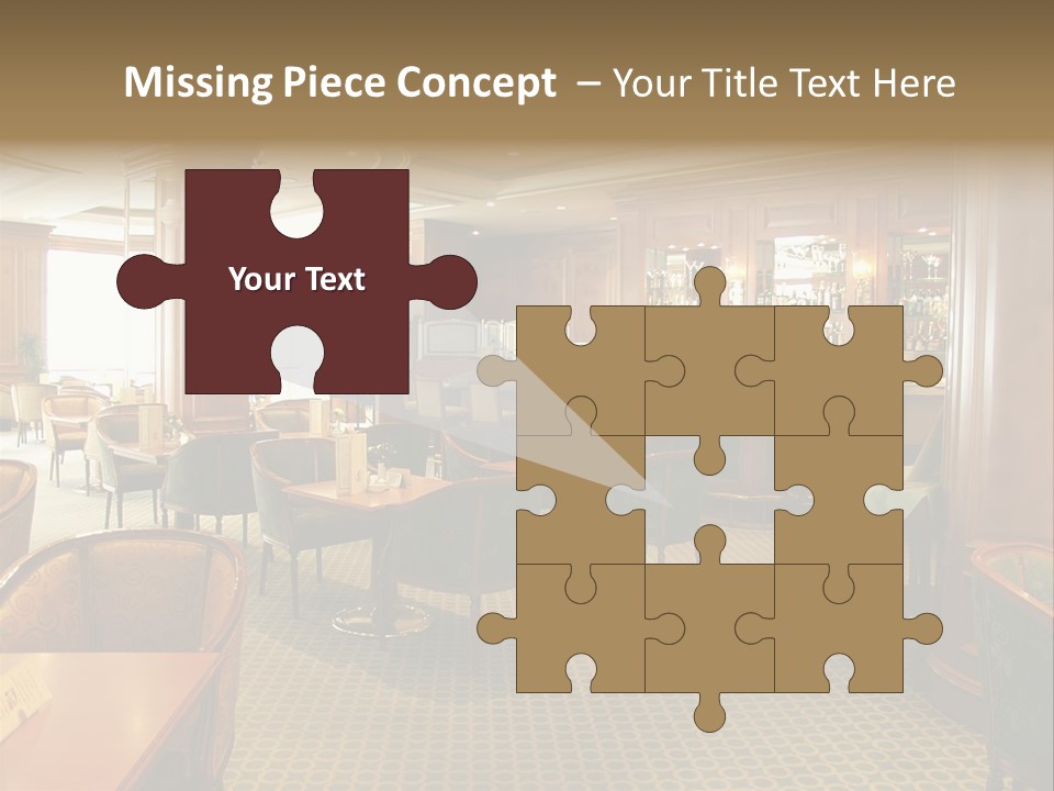 Elegant And Luxurious Restaurant/Bar Interior PowerPoint Template