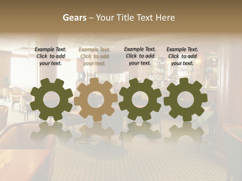 Elegant And Luxurious Restaurant/Bar Interior PowerPoint Template