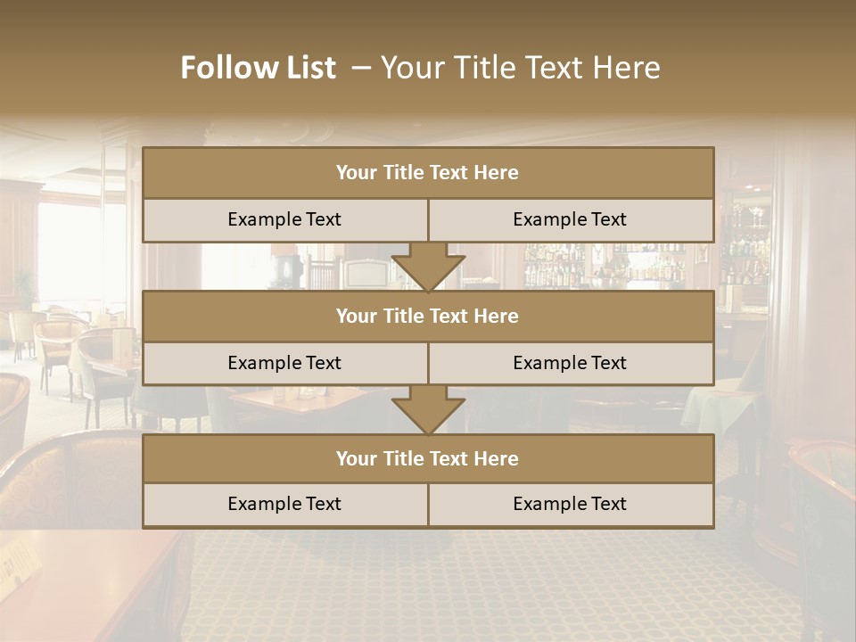 Elegant And Luxurious Restaurant/Bar Interior PowerPoint Template