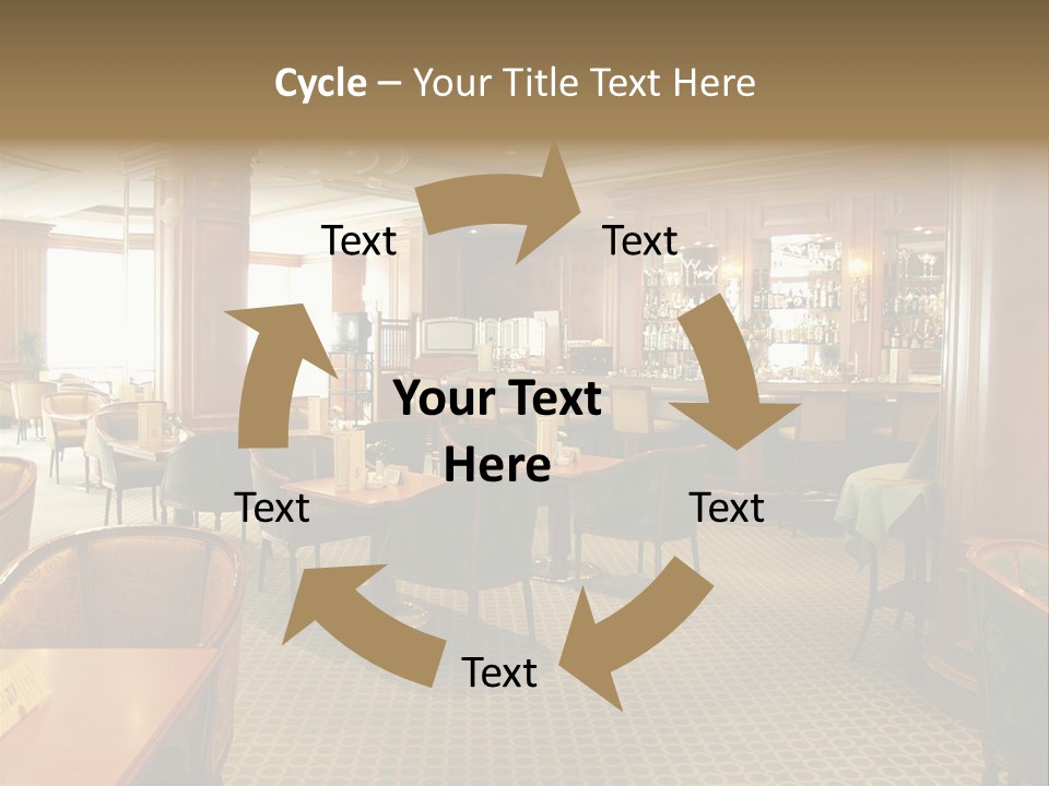 Elegant And Luxurious Restaurant/Bar Interior PowerPoint Template