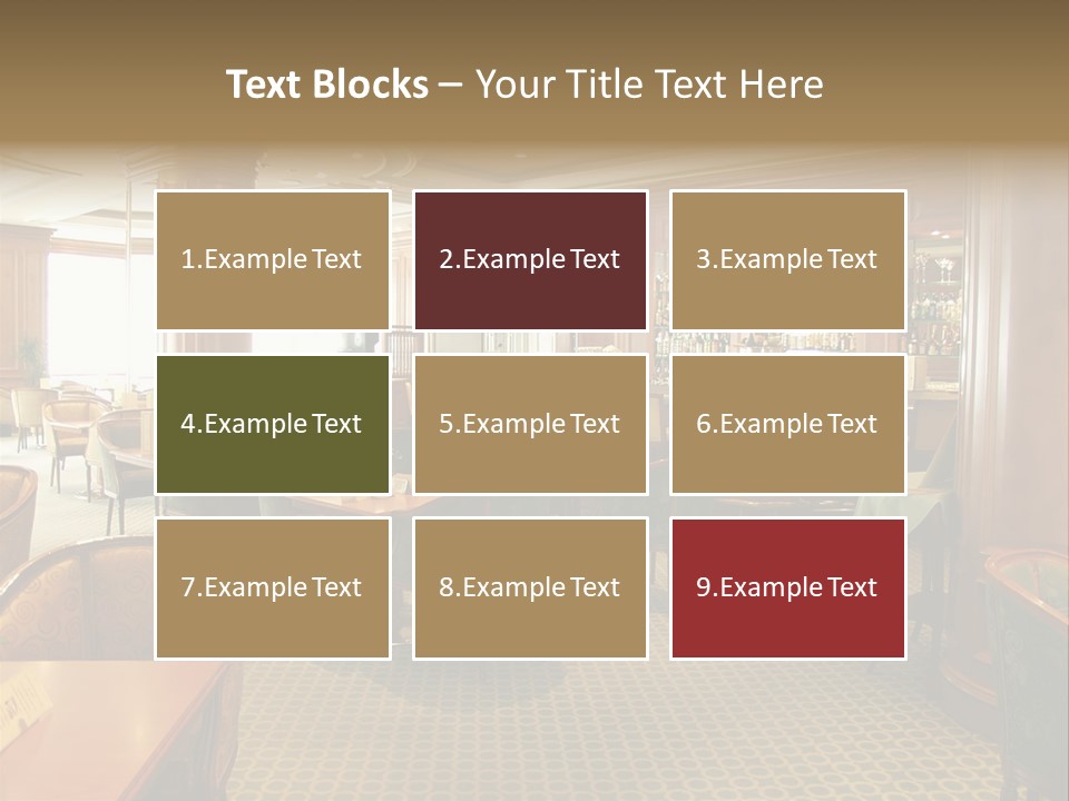 Elegant And Luxurious Restaurant/Bar Interior PowerPoint Template