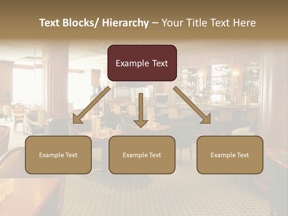 Elegant And Luxurious Restaurant/Bar Interior PowerPoint Template