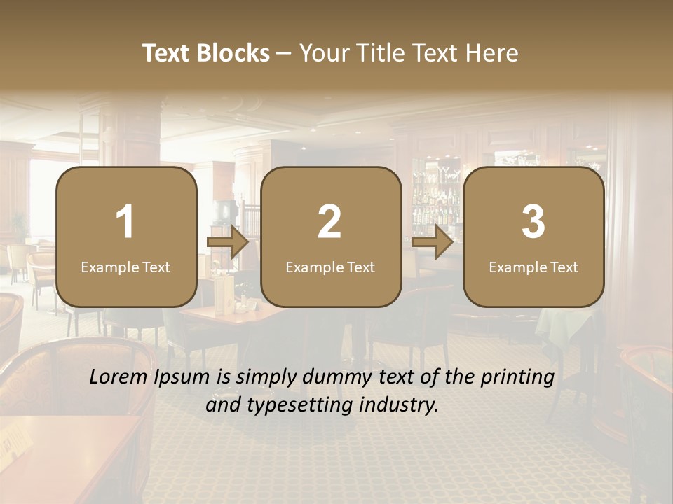Elegant And Luxurious Restaurant/Bar Interior PowerPoint Template