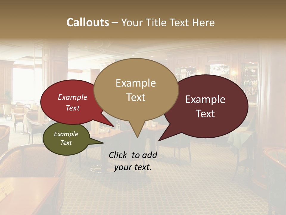 Elegant And Luxurious Restaurant/Bar Interior PowerPoint Template